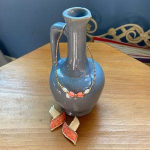 Rose Pink Earrings + Bracelet 2pc Set